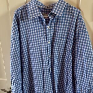 Peter Millar LS Button Down Plaid Shirt 3XL